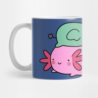 Little Elephant and Axolotl Mug